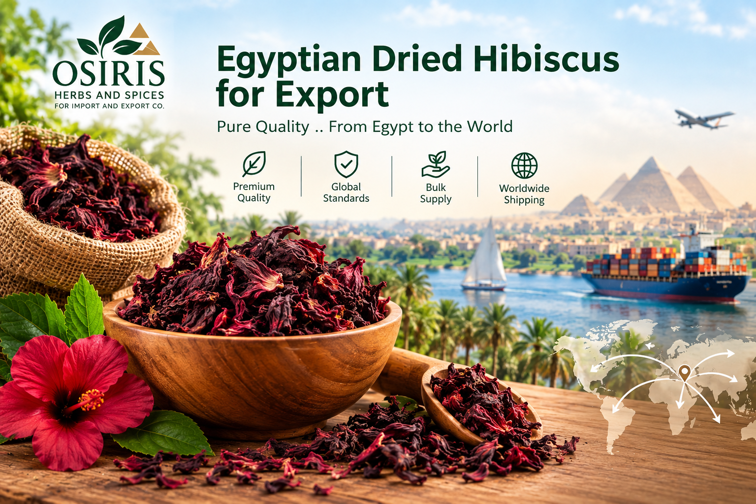 Egyptian Dried Hibiscus for Export | A Guide for Importers and Wholesale Buyers