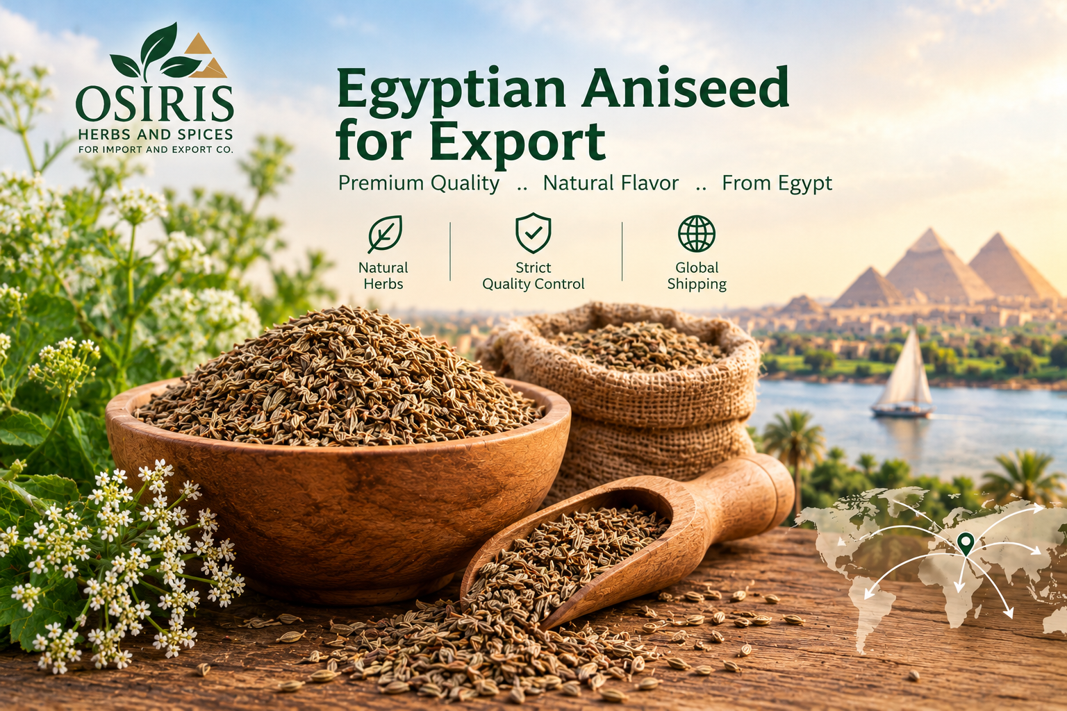 اليانسون المصري للتصدير بالجملة ودليل اختيار المورد